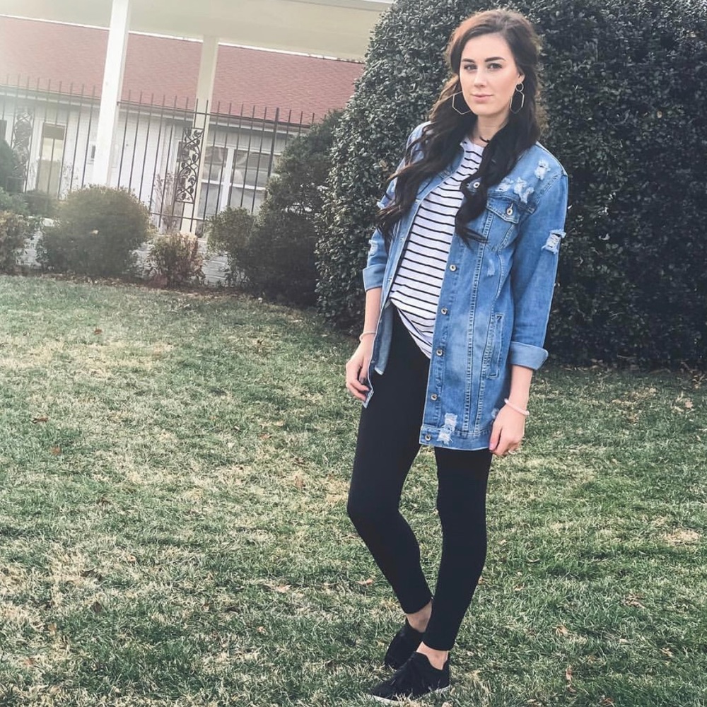 Boohoo long denim jacket